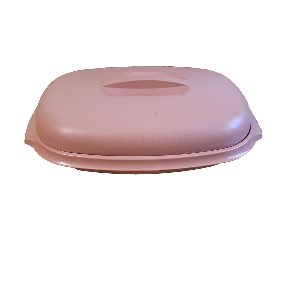 Tupperware Microwave Steamer 6 Cup 1.4L Pink Vegetable Rice Cooker Insert Lid